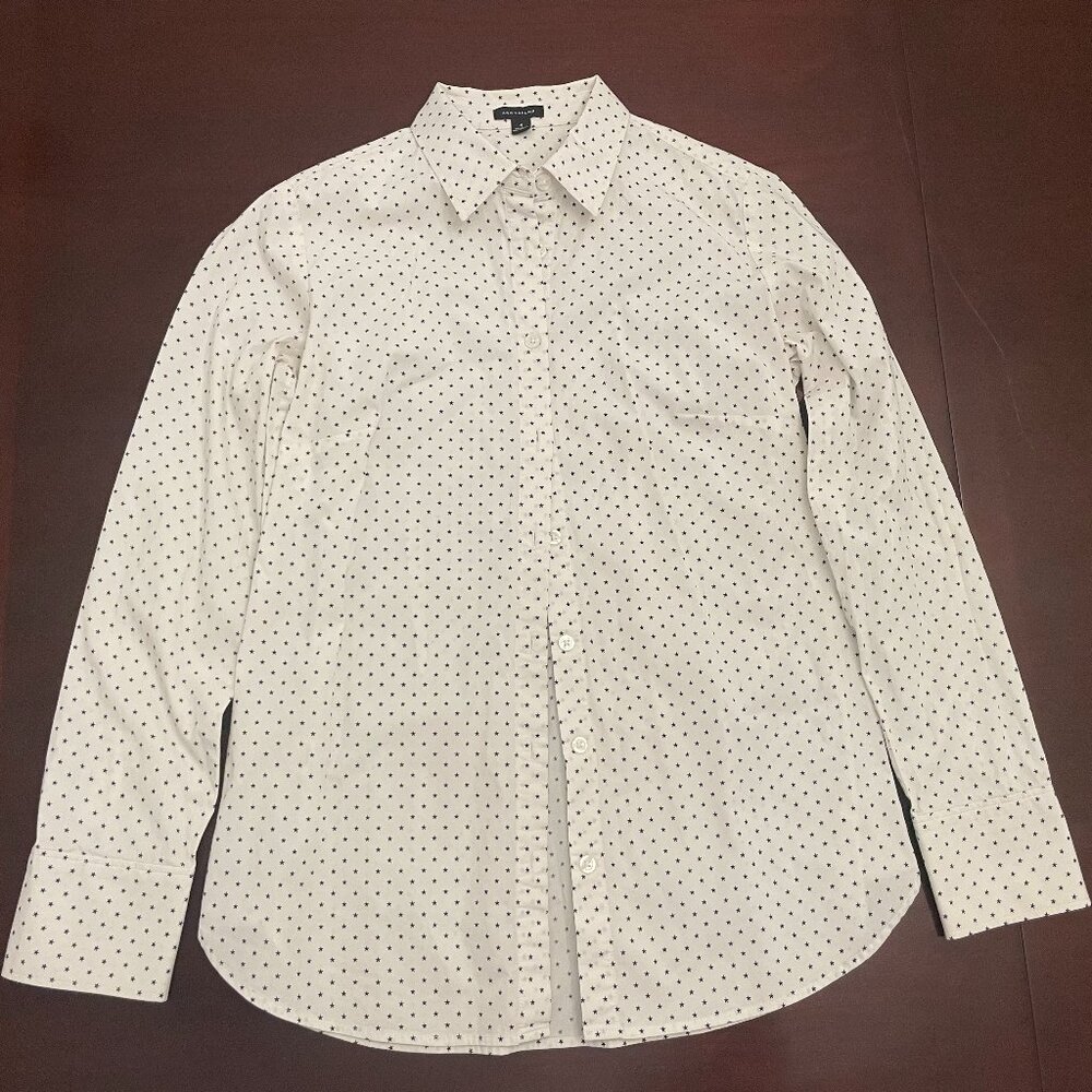 Ann Taylor Front Button Collared Dress Shirt